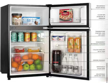 Vissani 3.1 cu. ft. 2 Door Mini Refrigerator in Black with Freezer, ENERGY STAR! (NEW IN BOX)
