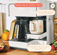 Beautiful Multi-Brew 12-Cup Programmable Drip & Single-Serve Coffee Maker, White Icing by Drew Barrymore- new in box