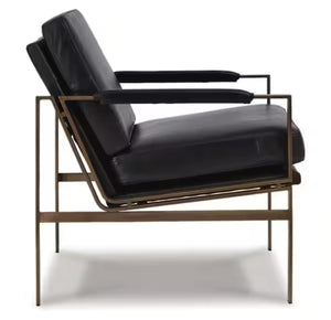 Puckman Black Leather Match Arm Chair!! NEW IN BOX!!