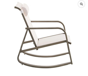 Mainstays Dashwood 3-Piece Steel Outdoor Rocker Chat Set, Cream- new in box!