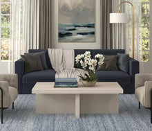 Elna 44 in. Alder White Rectangle MDF Top Coffee Table! (NEW IN BOX)