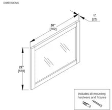 Home Decorators Collection Lincoln 22 in. W x 30 in. H Rectangular Framed Wall Mount Bathroom Vanity Mirror in Midnight Blue!! BRAND NEW!!
