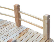 Outsunny 60 in. x 26.5 in. x 19 in. Wooden Stained Finish Garden Footbridge with Safety Railings! (NEW IN BOX)