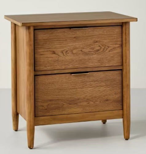 2 Drawer Modern Wood Nightstand - Hearth & Hand with Magnolia! (NEW IN BOX)
