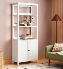 72" Bookcase Traditional With Three Open Shelves and Cabinet Classic White - Room Essentials! (NEW IN BOX)