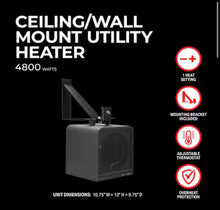 Mr. Heater 4,800W 240V Ceiling Mount Electric Garage Heater