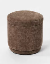 Swivel Storage Ottoman Brown