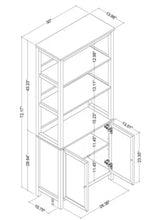 72" Bookcase Traditional With Three Open Shelves and Cabinet Classic White - Room Essentials! (NEW IN BOX)