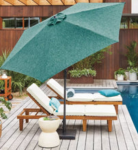 9' Round Outdoor Patio Market Umbrella with Black Pole - Threshold! (NEW)