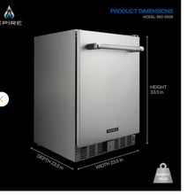 24 in. Stainless Steel 5.1 cu. ft. Built-In Outdoor Refrigerator- brand new