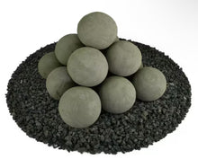 4 in. Set of 14 Ceramic Fire Balls in Charcoal Gray