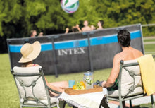 Intex 14' x 42" Clearview Prism Frame Above Ground Pool - Graywood Print: Steel Frame & Vinyl Liner! (NEW IN BOX)