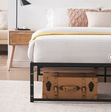 Full Size Bed Frame, 14 inch Metal with 3 in 1 Sturdy Steel Support, No Box Spring Needed, Black Frame! (NEW IN BOX)