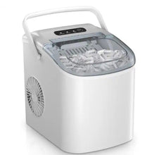 Simzlife 9.37 in. 26 lb. /24H Bullet Ice Countertop Portable Ice Maker in White, 6Mins/9Pcs, Auto-cleaning, with Basket and Scoop! (NEW IN BOX)