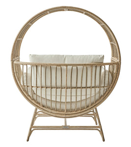 Better Homes & Gardens Bellamy Round Wicker Outdoor Egg Chair, Beige!! NEW AND ASSEMBLED!!