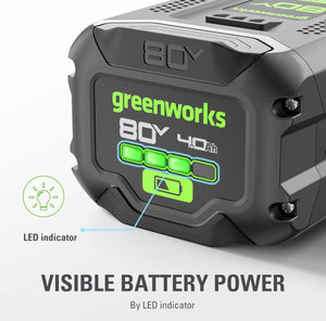 Greenworks 80V 4.0Ah Lithium-Ion Battery (Genuine Greenworks Battery / 75+ Compatible Tools)! (BRAND NEW - BATTERY ONLY!)