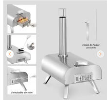 MASTER COOK
16 in. Wood Pellet Pizza Oven in Stainless Steel, Portable Outdoor Pizza Grill