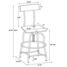 Threshold Woodsboro Adjustable Barstool Brown: Metal Frame, Wood Seat, Home Bar Furniture!! BRAND NEW!!