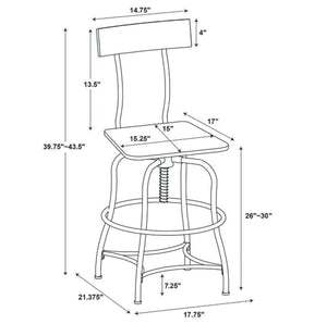 Threshold Woodsboro Adjustable Barstool Brown: Metal Frame, Wood Seat, Home Bar Furniture!! BRAND NEW!!
