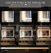 32 in. W x 48 in. H LED Light Anti-Fog Rectangular Modern Frameless White Wall Mirror- new