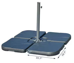 Outsunny 39.75 in. Offset Patio Umbrella Base Weight Set in Black (4-Piece)!! NEW IN BOX!!