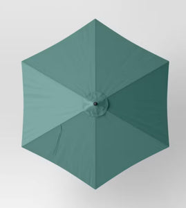 9' Round Outdoor Patio Market Umbrella with Black Pole - Threshold! (NEW)