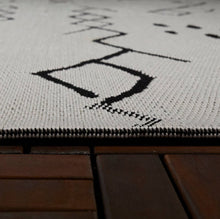 5'3"x7' Grace Sketch Diamond Indoor/Outdoor Rug - Black/White - Threshold: Machine-Woven, Polypropylene, Modern Style - WE DO NOT SHIP!!