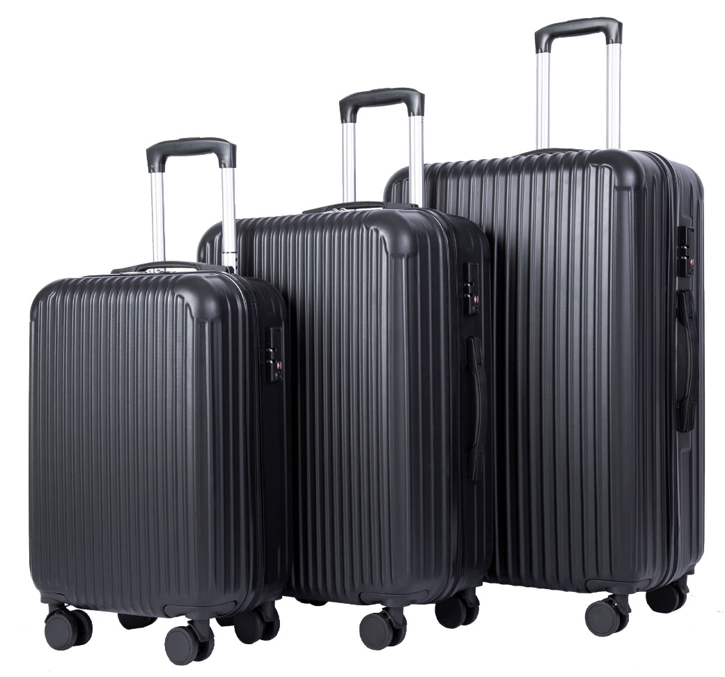 Skonyon 3 Piece Suitcase Luggage Set with TSA Lock, Black!! NEW OUT OF BOX!!