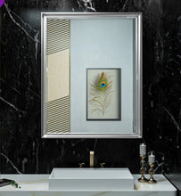 Cyrille Recessed & Surface Framed 1 Door Medicine Cabinet with Mirror and Shelves- Brushed nickel -new in box