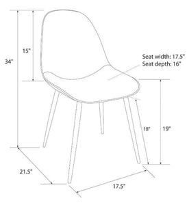 Threshold 2pk Copley Dining Chairs Faux Leather Midnight Black!! NEW IN BOX!!