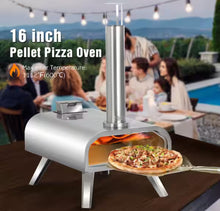 MASTER COOK
16 in. Wood Pellet Pizza Oven in Stainless Steel, Portable Outdoor Pizza Grill