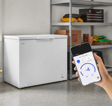 Vissani 8.8 cu. ft. Manual Defrost Convertible Chest Freezer with LED Light in White Powered by Hubspace!! BRAND NEW(MINOR DENTS FROM SHIPPING)!!