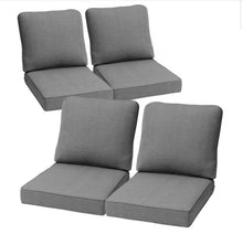 27.6 in. x 24.4 in. 4-Piece Outdoor Deep Seat Cushion for Patio Sofa and Couch in Light Gray! (NEW IN BOX)