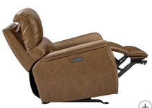 Barcalounger Presley Leather Power Rocker Recliner with Power Headrest, Brown! (NEW - HAS MINOR BLEMISH ON BOTTOM OF FRONT LEFT - PHOTOS SHOWN)