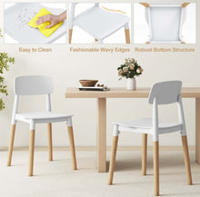 Costway Dining Side Chairs Set of 4 with Ergonomic Backrest Wide Seat & Sturdy Wooden Legs White - WE DO NOT SHIP!!