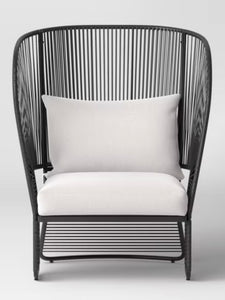 Steel Mackworth Outdoor Patio Statement Armless Chair Black - Threshold! (NEW IN BOX)