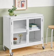 2 Door Metal Rolling Locker Storage Cabinet White - Room Essentials! (NEW IN BOX)