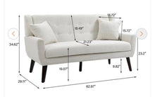 63 in. Straight Arm 2-Seater Sofa- new and assembled!