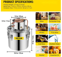 Vevor Alcohol Still 8 Gal. Stainless Steel Water Alcohol Distiller Home Brewing Kit Build-in Thermometer for DIY Wine! (NEW IN BOX)