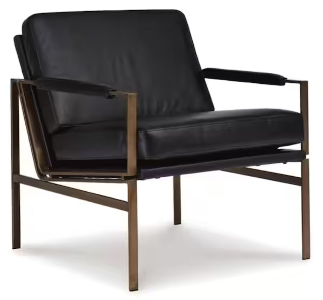 Puckman Black Leather Match Arm Chair!! NEW IN BOX!!