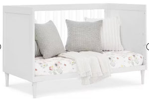 Delta Children Bowie 4-in-1 Convertible Acrylic Crib, White! - Greenguard Gold Certified! (NEW IN BOX)