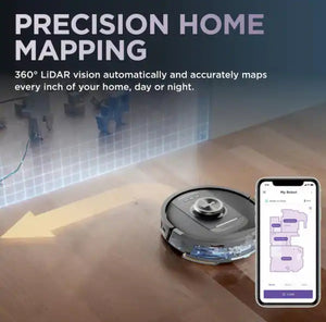 Shark PowerDetect NeverTouch 13in Robotic Vacuum and Mop with Smart Navigation Path, Bagless, HEPA, Multisurface in Gray!! NEW IN BOX!!