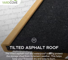 YardCove 29.76 in. Outdoor Firewood Storage Rack with Asphalt Roof and 2-Tier Shelves! (NEW & ASSEMBLED)