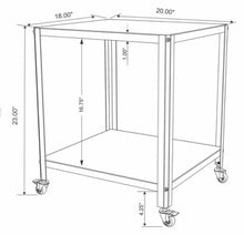 Metal Accent Rolling Side Table Chalk White - Room Essentials! (NEW IN BOX)