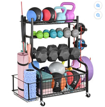 Mythinglogic Dumbbell Rack, Home Gym Storage Sports Weight Rack for Dumbbells, Kettlebells Yoga Mat and Balls! (NEW IN BOX)