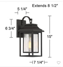 From the Cecile collection by John Timberland®, this outdoor wall light offers a modern update of classic lantern styles. It comes in a painted bronze finish - new in box
