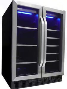 Silhouette Dual Zone 23.81 in. Wide 60 beverage cans and 27 bottles of wine Built-in Beverage Center in Stainless Steel! (BRAND NEW)