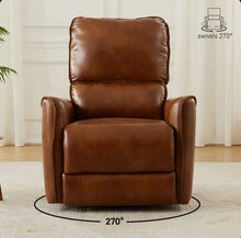Ivy Bronx 32.3" Wide Power Recliner PU Leather 270° Swivel and Rocker Recliner with USB Port