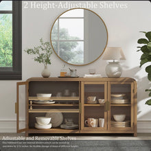 Cevat 60'' Boho Buffets & Sideboards with Sideboard Cabinet with 4 Glass Doors- WE DO NOT SHIP!!