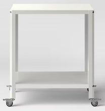Metal Accent Rolling Side Table Chalk White - Room Essentials! (NEW IN BOX)